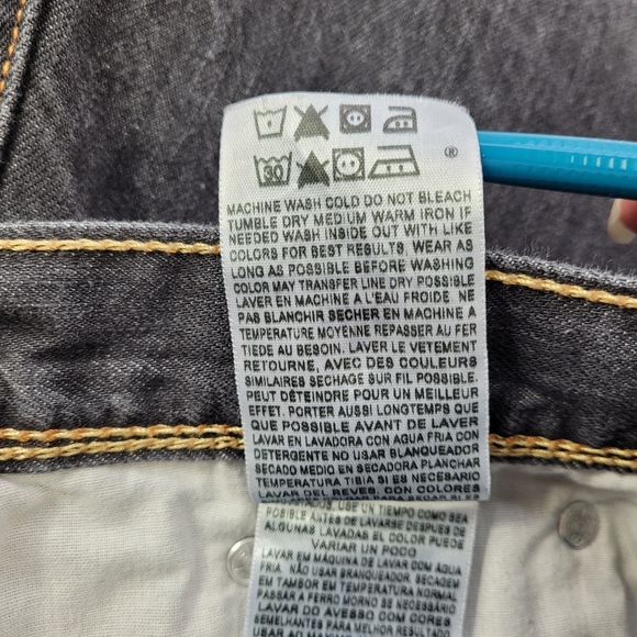 Retro Levi's Black 569 Loose Straight Jeans size 38 - Picture 15 of 16